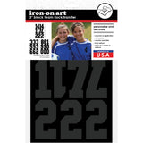 9-101 Athletic Numbers Team Pack - 3 inch Black Flocked Iron-on