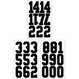 9-101 Athletic Numbers Team Pack - 3 inch Black Flocked Iron-on