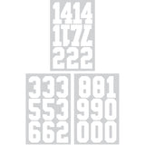 9-102 Athletic Numbers Team Pack - 3 inch White Flocked Iron-On