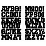 9-140 Sport Alphabet - Black Flocked 1.5 Inch Iron-on