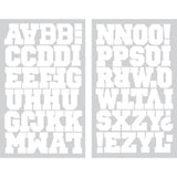 9-141 Sport Alphabet - White Flocked 1.5 Inch Iron-on