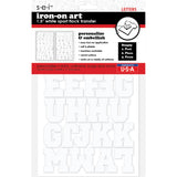 9-141 Sport Alphabet - White Flocked 1.5 Inch Iron-on