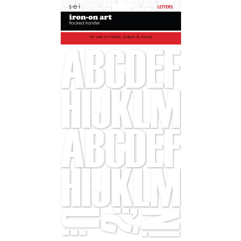 9-160 Block Alphabet - Black Flocked 2 Inch Iron-on – SEI Crafts