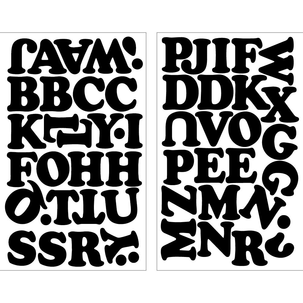 Soft Flock Iron-on Letters, 3 Sheets, Black — Prym Consumer USA Inc.