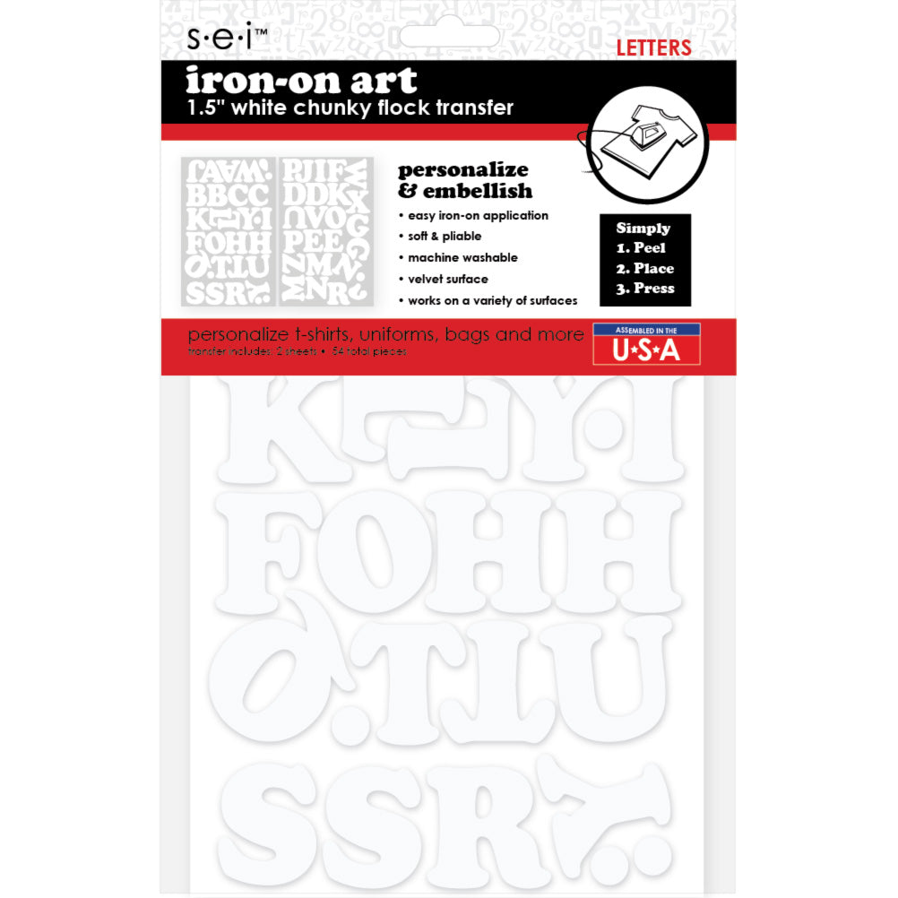 Soft Flex Iron-on Letters, 5 Sheets, White — Prym Consumer USA Inc.