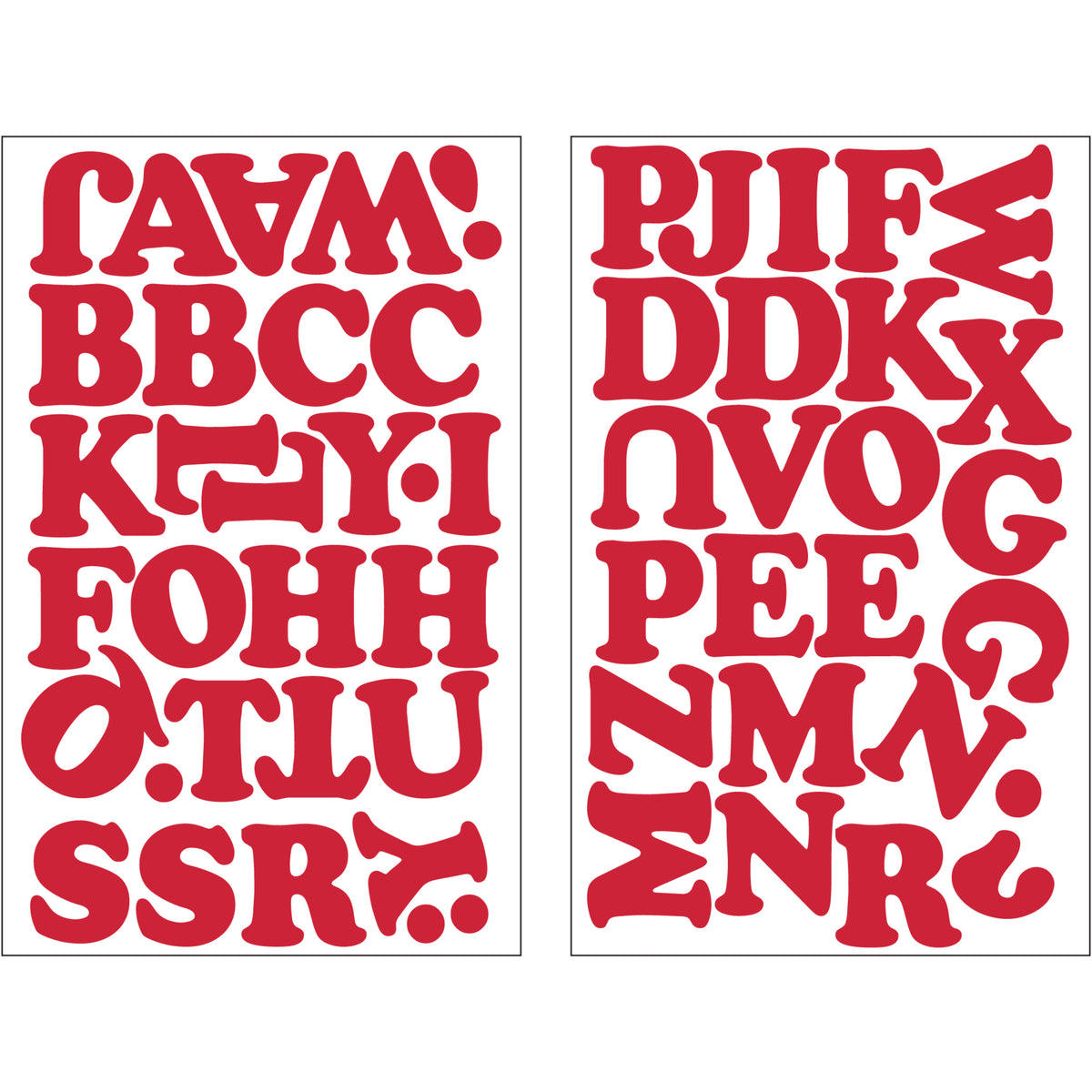 9-732 Sport Alphabet Bundle Pack - Red Flocked 1.5 Inch Iron-on – SEI Crafts
