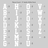 9-225 Sport Alphabet - White Flocked 3 Inch Iron-on