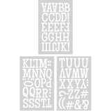 9-274 Classic Alphabet - White Flocked 1.75 Inch Iron-on