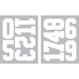 9-277 Athletic Numbers Team Pack - 5 inch White Polyvinyl Iron-on