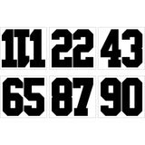 9-280 Athletic Numbers Team Pack - 8 inch Black Polyvinyl Iron-on