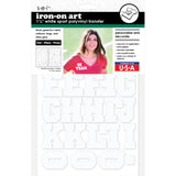 9-283 Sports Alphabet - White Polyvinyl 1.5 Inch Iron-on