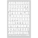 9-288 Sport Alphabet - White Flocked .75 Inch Iron-on