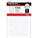 9-288 Sport Alphabet - White Flocked .75 Inch Iron-on