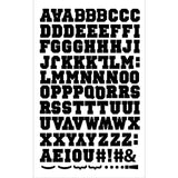 9-289 Sport Alphabet - Black Flocked .75 Inch Iron-on