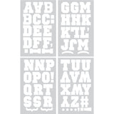 9-290 Sport Alphabet - White Flocked 2 Inch Iron-on