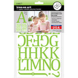 9-317 Lime Green Camdon Polyvinyl Iron-on Letters 1 1/2"