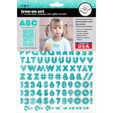 9-327 Turquoise Carefree Ultra Glitter Letters - 1/2 inch Turquoise Alphabet, Numbers and Punctuation