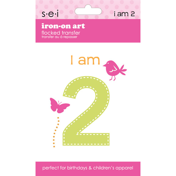 9-602 I Am 2 Iron-On Graphic - 2.75-Inch by 3.5-Inch