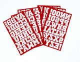 9-732 Sport Alphabet Bundle Pack - Red Flocked 1.5 Inch Iron-on