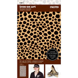 9-250 Black Polka Dot 5.5 x 9.25 Inch Flocked Iron-on Sheet - Cut Your Own Design