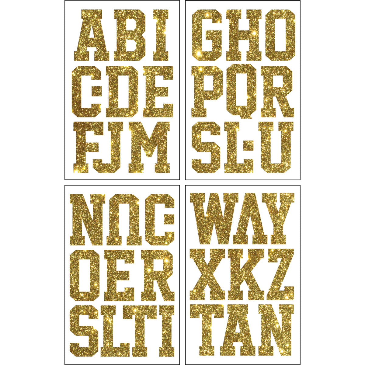 9-8005 Metallic Gold Letters - 1 inch Gold Alphabet Iron-on – SEI Crafts