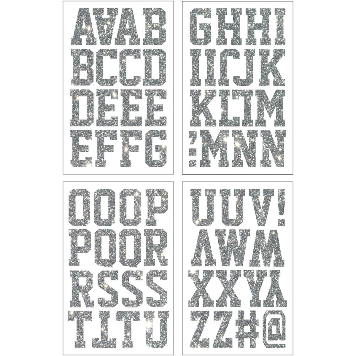 9-8006 Metallic Silver Letters - 1 inch Silver Alphabet Iron-on – SEI Crafts