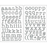 9-426 Type Alphabet - White Polyvinyl 1 Inch Iron-on