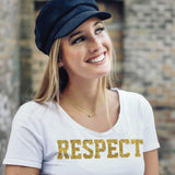 9-443 Varsity Alphabet and Punctuation - Gold Glitter 2 Inch Iron-on