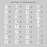 9-285 Friendly Alphabet - White Flocked 1.75 Inch Iron-on