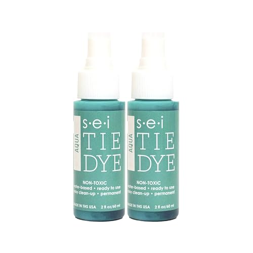 6-1592 Aqua Tie Dye Spray Bottles, 2- Ounces, Fabric Spray Dye 2 Pack