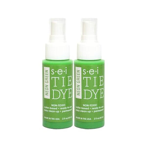 6-1682 Neon Green Tie Dye Spray Bottles, 2- Ounces, Fabric Spray Dye 2 Pack