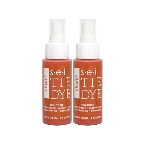 6-1072 Orange Tie Dye Spray Bottles, 2- Ounces, Fabric Spray Dye 2 Pack