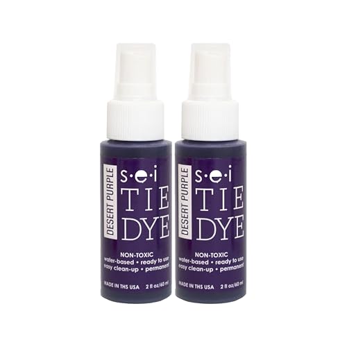 6-1002 Purple Tie Dye Spray Bottles, 2- Ounces, Fabric Spray Dye 2 Pack