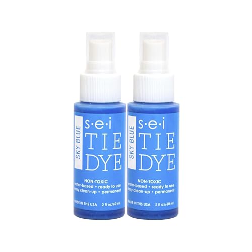 6-1022 Sky Blue Tie Dye Spray Bottles, 2- Ounces, Fabric Spray Dye 2 Pack