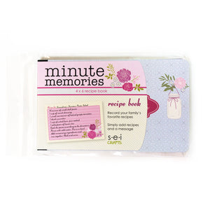 5-1686 4-Inch by 6-Inch Minute Memories Recipe Book - Preservation Album