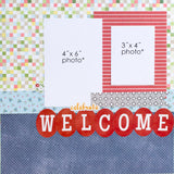 3-5354 Welcome Limited Edition Page Kit - Instructions and Materials to Make 2, 12" x12" Layouts