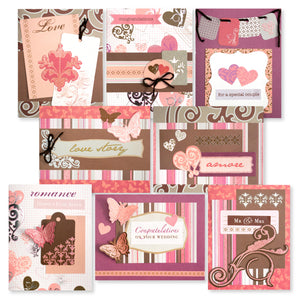 3-6168 Pretty Wedding Limited Edition Card Kit - Instructions and Materials to Make 8 Cards