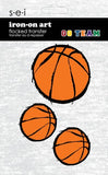 9-4030 3 Basketballs Iron-On Graphic - 3.35-Inch by 5-Inch