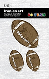 9-4028 3 Footballs Iron-On Graphic - 3.35-Inch by 5-Inch