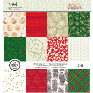 8-7697 Holiday Traditions 6"x6" 24 page Paper Pad