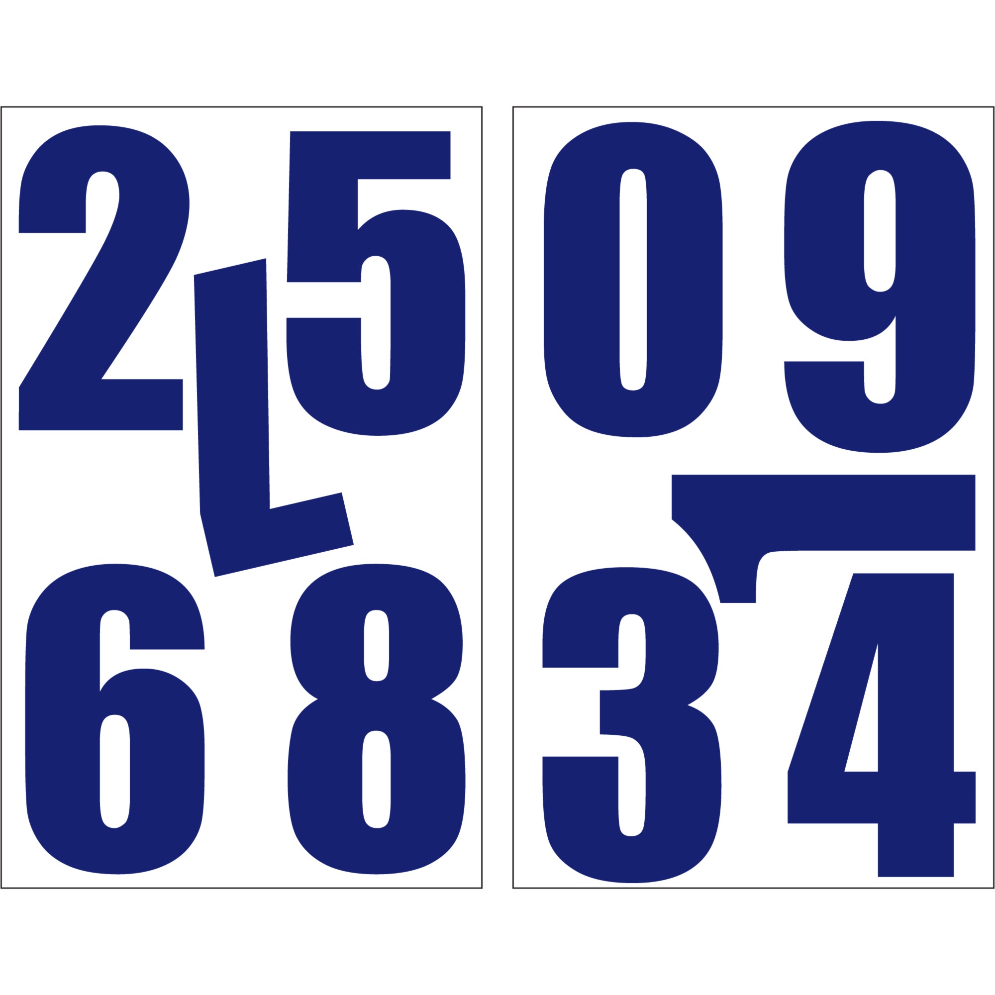 9-122 Athletic Numbers - 4 inch Blue Flocked Iron-on – SEI Crafts