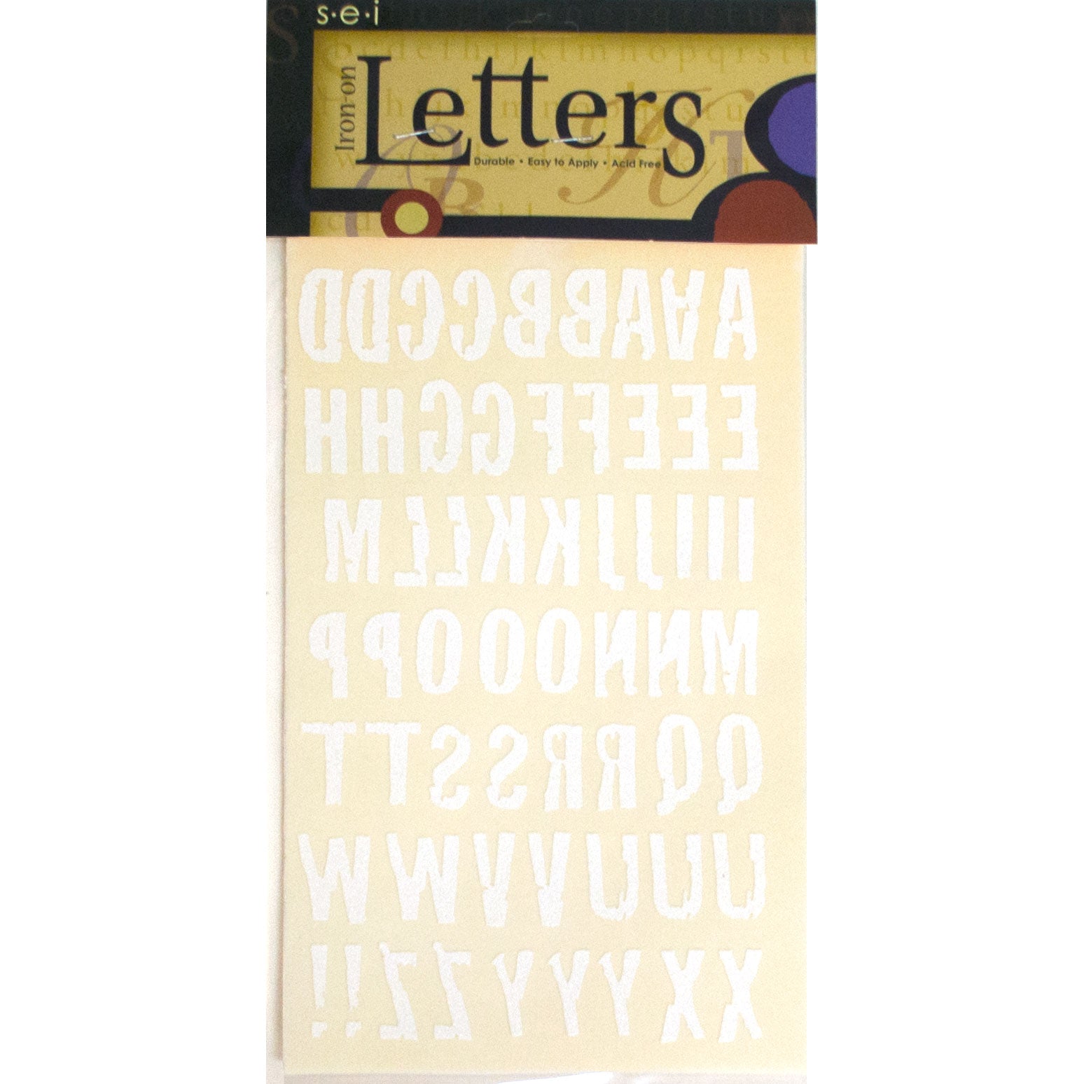 9-128 Washed Out Alphabet & Numbers - Red Flocked 1.25 Inch Iron-on – SEI  Crafts