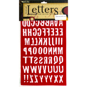 9-128 Washed Out Alphabet & Numbers - Red Flocked 1.25 Inch Iron-on – SEI  Crafts