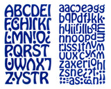 9-130 Cool Alphabet - Black Flocked 1.5 Inch Iron-on
