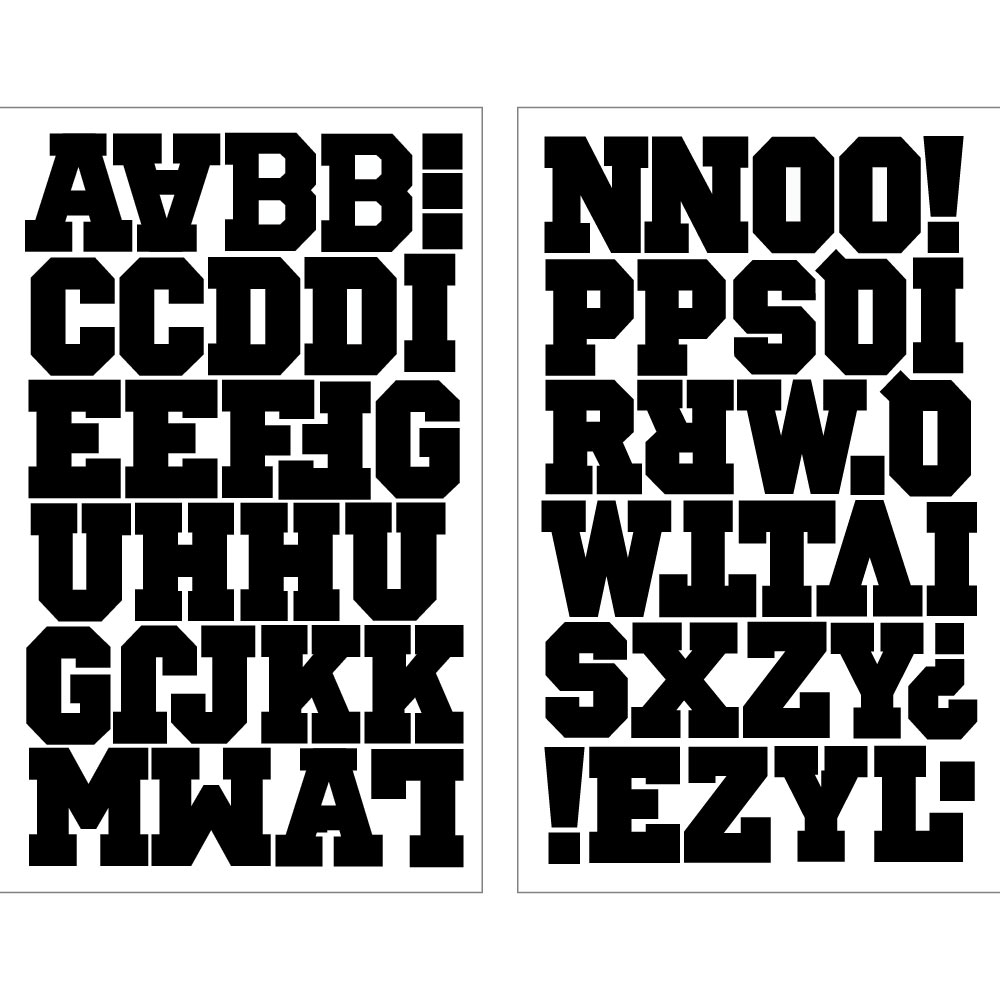 9-140 Sport Alphabet - Black Flocked 1.5 Inch Iron-on – SEI Crafts