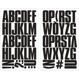 9-295 Block Alphabet - Black Flocked .75 Inch Iron-on