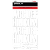 9-160 Block Alphabet - Black Flocked 2 Inch Iron-on