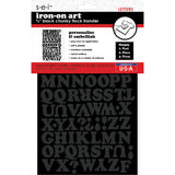 9-299 Chunky Alphabet - Black Flocked 2 Inch Iron-on