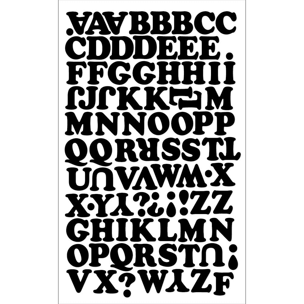 9-170 Chunky Alphabet - Black Flocked .75 Inch Iron-on – SEI Crafts