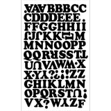 9-299 Chunky Alphabet - Black Flocked 2 Inch Iron-on